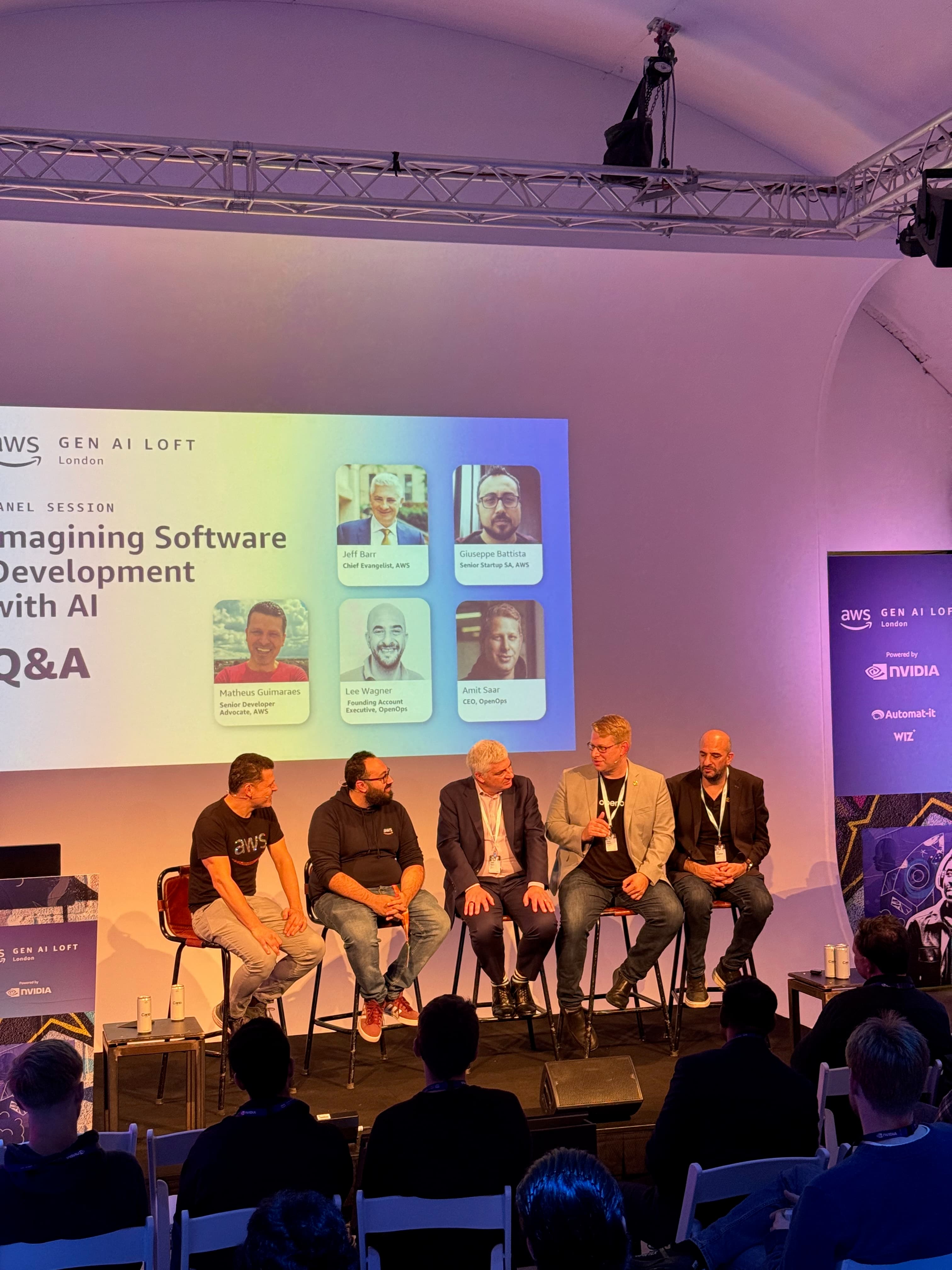 Panel on reimagining software development with AI at AWS Gen AI Loft