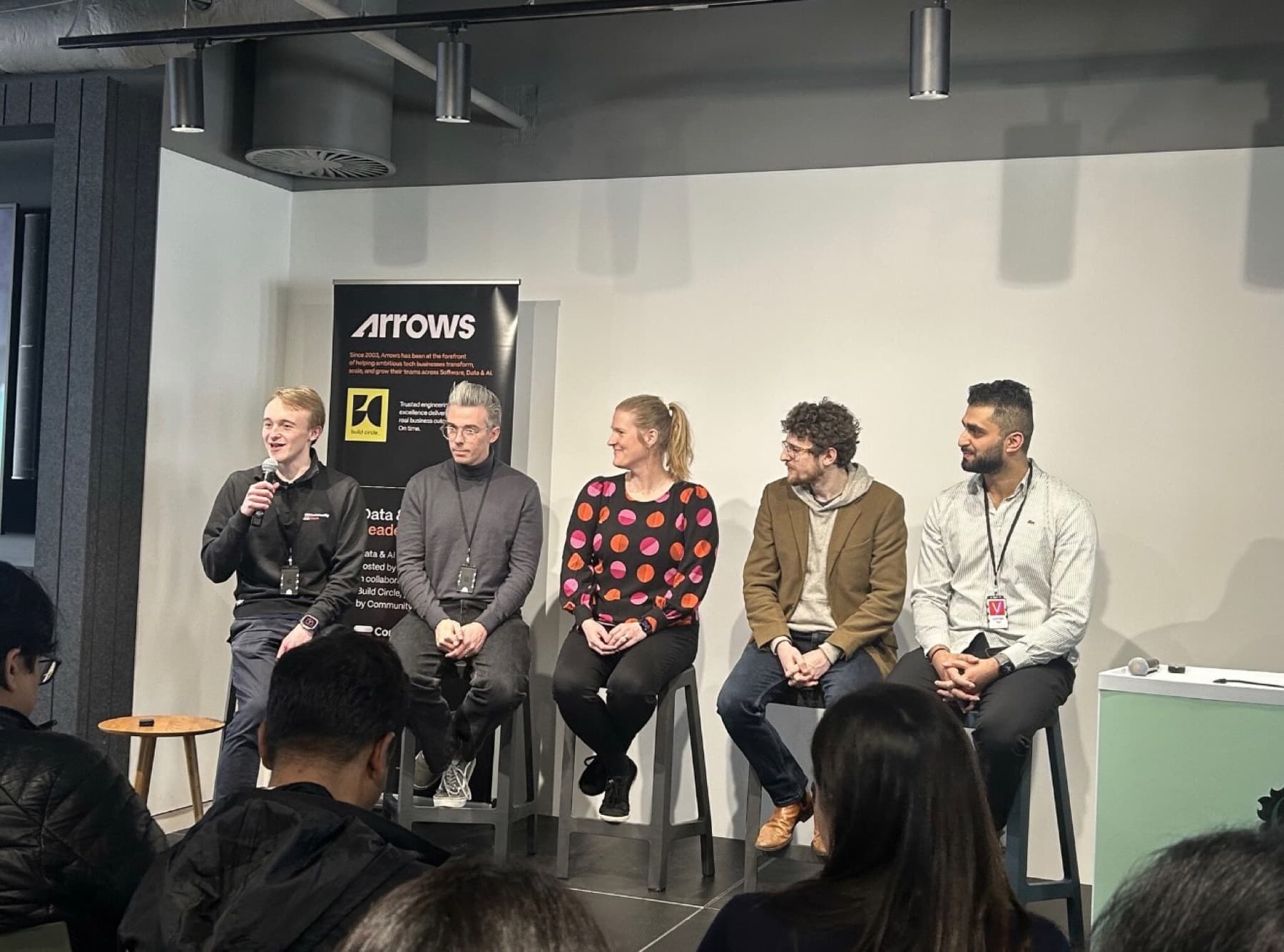 Five panellists in conversation at Data & AI Leaders in London